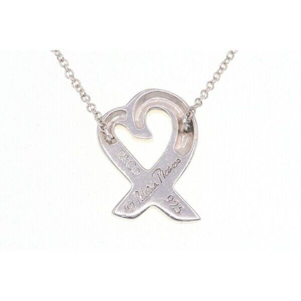Tiffany Co Paloma Picasso Loving Heart necklace sterling silver Pendant choker